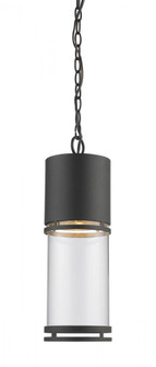 1 Light Outdoor Chain Mount Ceiling Fixture (276|553CHB-BK-LED)