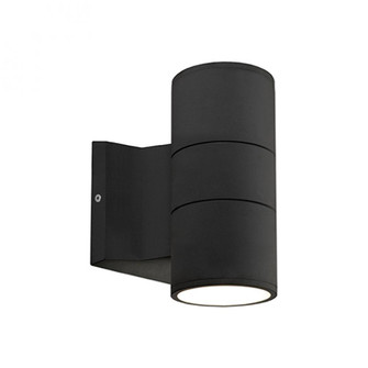 Lund 7-in Black LED Exterior Wall Sconce (461|EW3207-BK)