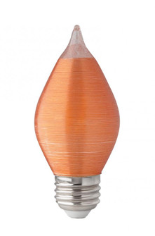 4 Watt C15 LED Filament; Satin Spun; Amber; Medium base; 2100K; 240 Lumens; 120 Volt; Carded (27|S22712)
