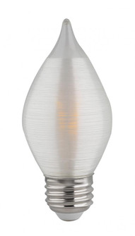 4 Watt C15 LED; Satin Spun; Clear; Medium base; 2700K; 300 Lumens; 120 Volt; Carded (27|S22713)