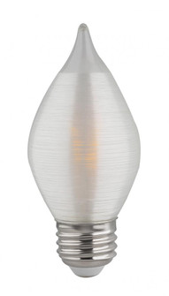 4 Watt C15 LED Filament; Satin Spun; Clear; Medium base; 2700K; 300 Lumens; 120 Volt; Carded (27|S22713)