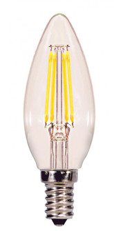 4.5 Watt B11 LED Filament; Clear; Candelabra base; 2700K; 350 Lumens; 120 Volt (27|S29877)