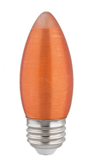 2 Watt C11 LED Filament; Satin Spun; Amber; Medium base; 2100K; 100 Lumens; 120 Volt (27|S23407)