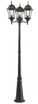 3 Light Outdoor Post Mounted Fixture (276|522MP3-BK)