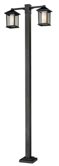 2 Light Outdoor Post Mounted Fixture (276|523-2-536P-BK)