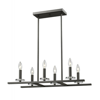 6 Light Linear Chandelier (276|2010-6L-BRZ)