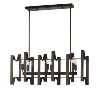 6 Light Linear Chandelier (276|4000-34BRZ)
