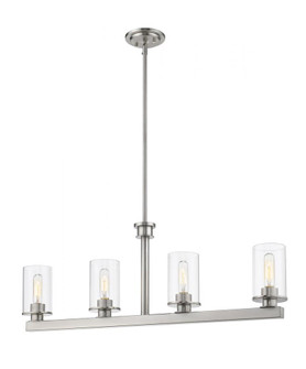 4 Light Linear Chandelier (276|462-4L-BN)