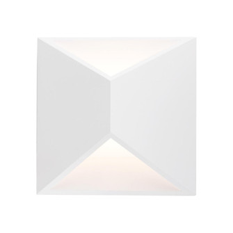 Indio 7-in White Dimmable LED Outdoor Wall Sconce (461|EW60307-WH)