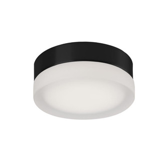 Bedford 6-in Black/Frosted LED Flush Mount (461|FM3506-BK)