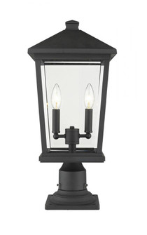 2 Light Outdoor Pier Mounted Fixture (276|568PHBR-533PM-BK)