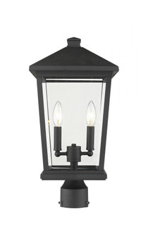 2 Light Outdoor Post Mount Fixture (276|568PHBR-BK)