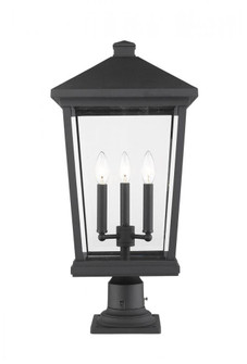 3 Light Outdoor Pier Mounted Fixture (276|568PHXLR-533PM-BK)