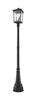 3 Light Outdoor Post Mounted Fixture (276|568PHXLR-564P-BK)
