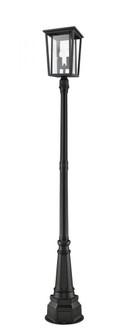 2 Light Outdoor Post Mounted Fixture (276|571PHBR-564P-BK)