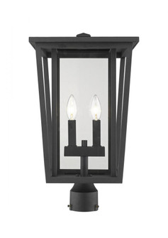 2 Light Outdoor Post Mount Fixture (276|571PHBR-BK)