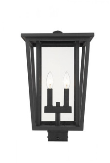 2 Light Outdoor Post Mount Fixture (276|571PHBS-BK)