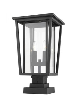 2 Light Outdoor Pier Mounted Fixture (276|571PHBS-SQPM-BK)