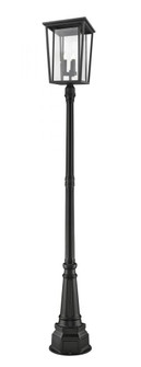 3 Light Outdoor Post Mounted Fixture (276|571PHXLR-564P-BK)