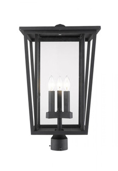 3 Light Outdoor Post Mount Fixture (276|571PHXLR-BK)