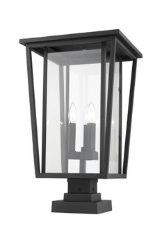 3 Light Outdoor Pier Mounted Fixture (276|571PHXLS-SQPM-BK)