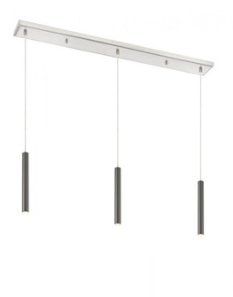 3 Light Linear Chandelier (276|917MP12-PBL-LED-3LBN)