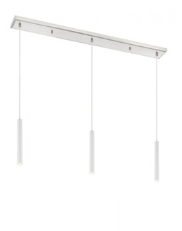 3 Light Linear Chandelier (276|917MP12-WH-LED-3LBN)