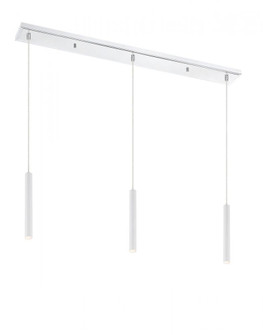 3 Light Linear Chandelier (276|917MP12-WH-LED-3LCH)