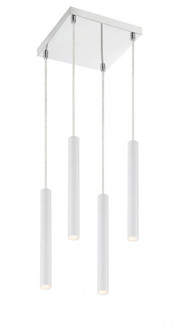 4 Light Chandelier (276|917MP12-WH-LED-4SCH)