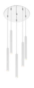5 Light Chandelier (276|917MP12-WH-LED-5RCH)