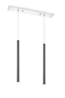 2 Light Linear Chandelier (276|917MP24-PBL-LED-2LCH)