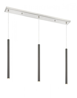 3 Light Linear Chandelier (276|917MP24-PBL-LED-3LBN)