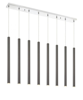 8 Light Linear Chandelier (276|917MP24-PBL-LED-8LCH)