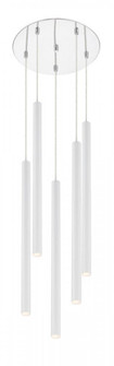 5 Light Chandelier (276|917MP24-WH-LED-5RCH)