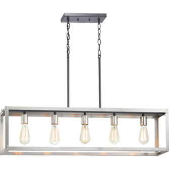 Union Square Collection Five-Light Stainless Steel Coastal Chandelier Light (149|P400145-135)