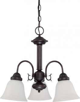 3 Light - Ballerina LED Chandelier - Mahogany Bronze Finish - Frosted Glass - Lamps Included (81|62/1013)
