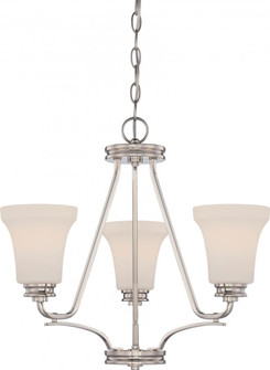 Cody - 3 Light Chandelier with Satin White Glass - LED Omni Included (81|62/429)
