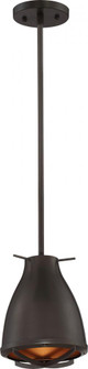 Thrust - Small LED Pendant; Dark Bronze / Copper Accent Finish (81|62/866)