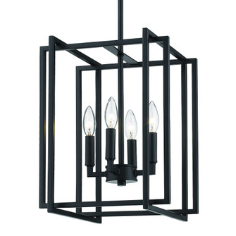 Golden Lighting Tribeca 4-light Pendant in Matte Black (36|6070-4 BLK-BLK)