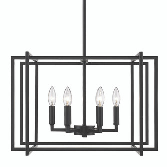 6 Light Chandelier (36|6070-6 BLK-BLK)