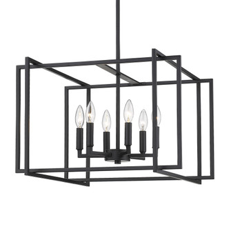Golden Lighting Tribeca 6-light Chandelier in Matte Black (36|6070-6 BLK-BLK)