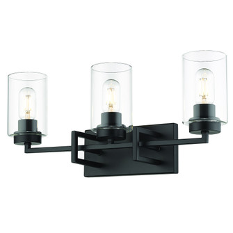 Golden Lighting Tribeca 3-light Vanity in Matte Black (36|6070-BA3 BLK-BLK)