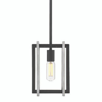 Tribeca Mini Pendant in Matte Black with Pewter Accents (36|6070-M1L BLK-PW)