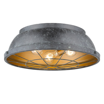 Golden Lighting Bartlett 3-light Flush Mount in Black Patina (36|7312-FM16 BP)