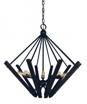 10-Light Matte Black Rustic Chic Chandelier (84|5280 MBLACK)