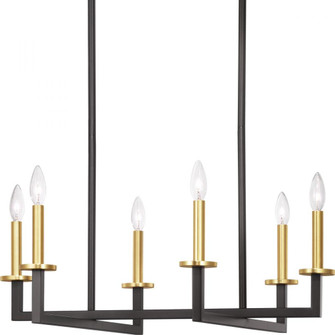 Blakely Collection Six-Light Graphite Modern Chandelier Light (149|P400113-143)