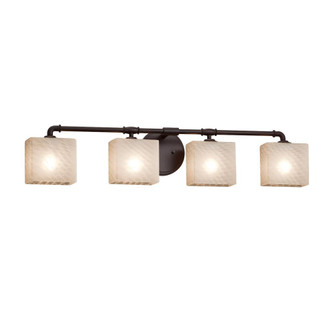 Bronx 4-Light Bath Bar (254|FSN-8464-55-WEVE-DBRZ)