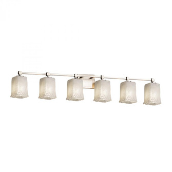 Tetra 6-Light Bath Bar (254|GLA-8426-26-WHTW-NCKL)