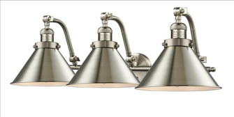 3 Light Vintage Dimmable LED Briarcliff 28 inch Bathroom Fixture (3442|515-3W-SN-M10-LED)