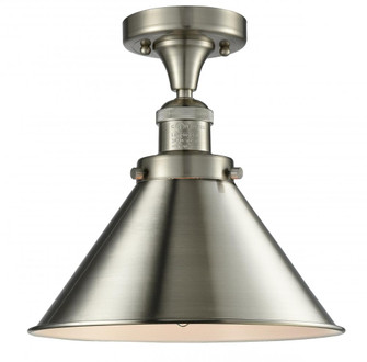 1 Light Vintage Dimmable LED Briarcliff 10 inch Semi-Flush Mount (3442|517-1CH-SN-M10-LED)